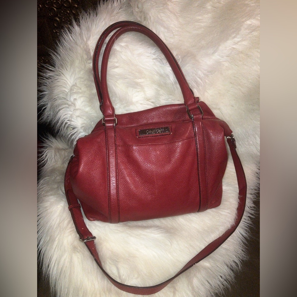 Calvin Klein soft Red Leather Handbag